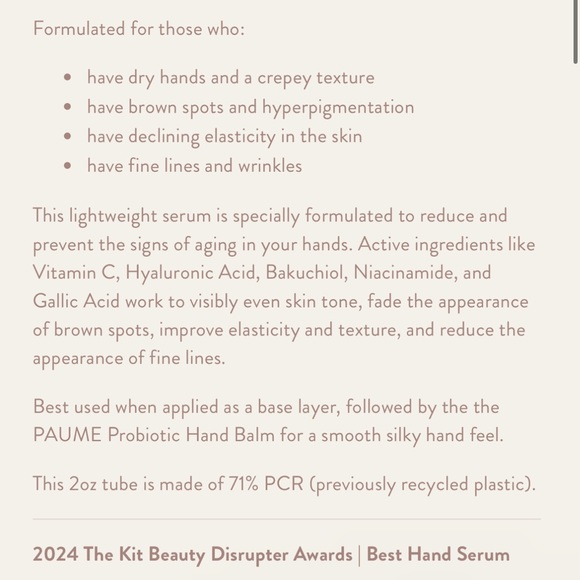 🌿 PAUME Renewing Hand Serum NEW - Picture 3 of 10